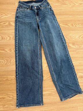 New silver jeans mid-rise wide leg size 25